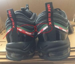 air max 97 undefeated fake vs real