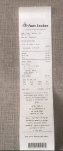 footlocker fake receipt