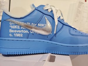 fake off white air force ones blue