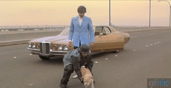 Jack Black Kicks Baxter Off Bridge (Anchorman) | Gifrific