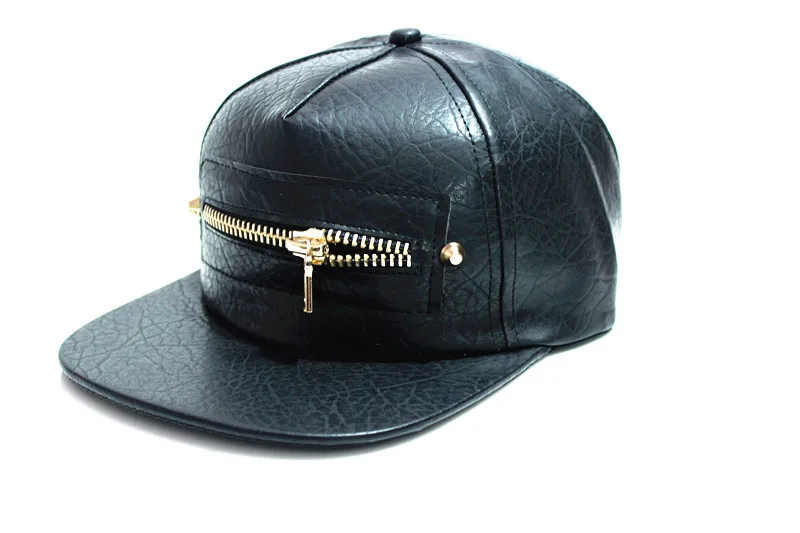 Black-PU-Leather-Baseball-Cap-Hip-Hop-caps-zipper-Snapback-Hat-For-Men-women-wholesale.jpg