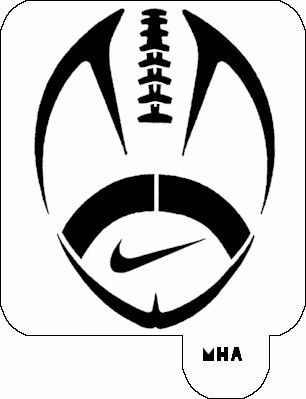 MR. HAIR ART STENCIL - NIKE FOOTBALL-MHA 664 | Nike football, Football  silhouette, Football decal