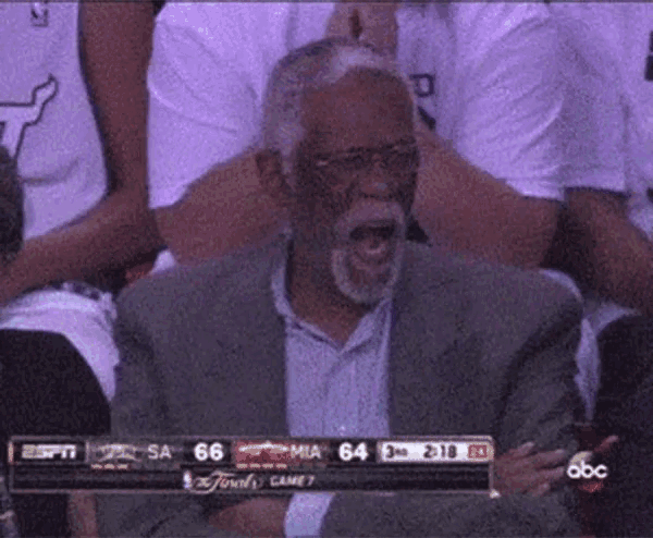 Image result for bill russell yawn gif