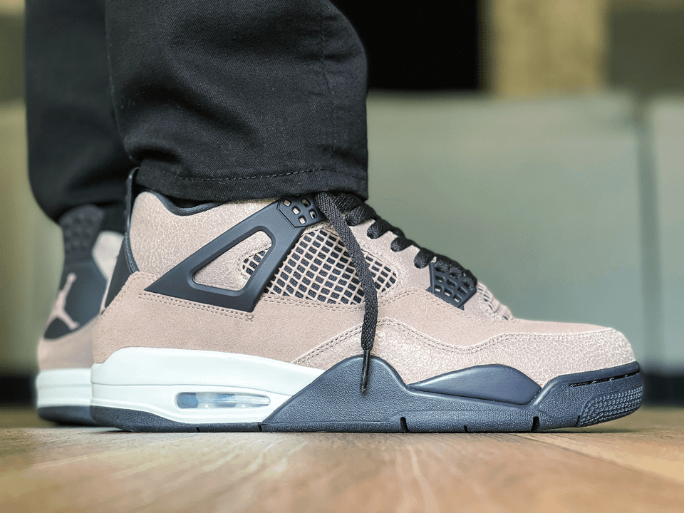 r/Sneakers - Air Jordan Retro 4 'Taupe Haze' On Feet w/ Blue + Black Jeans & Other Model Comparison