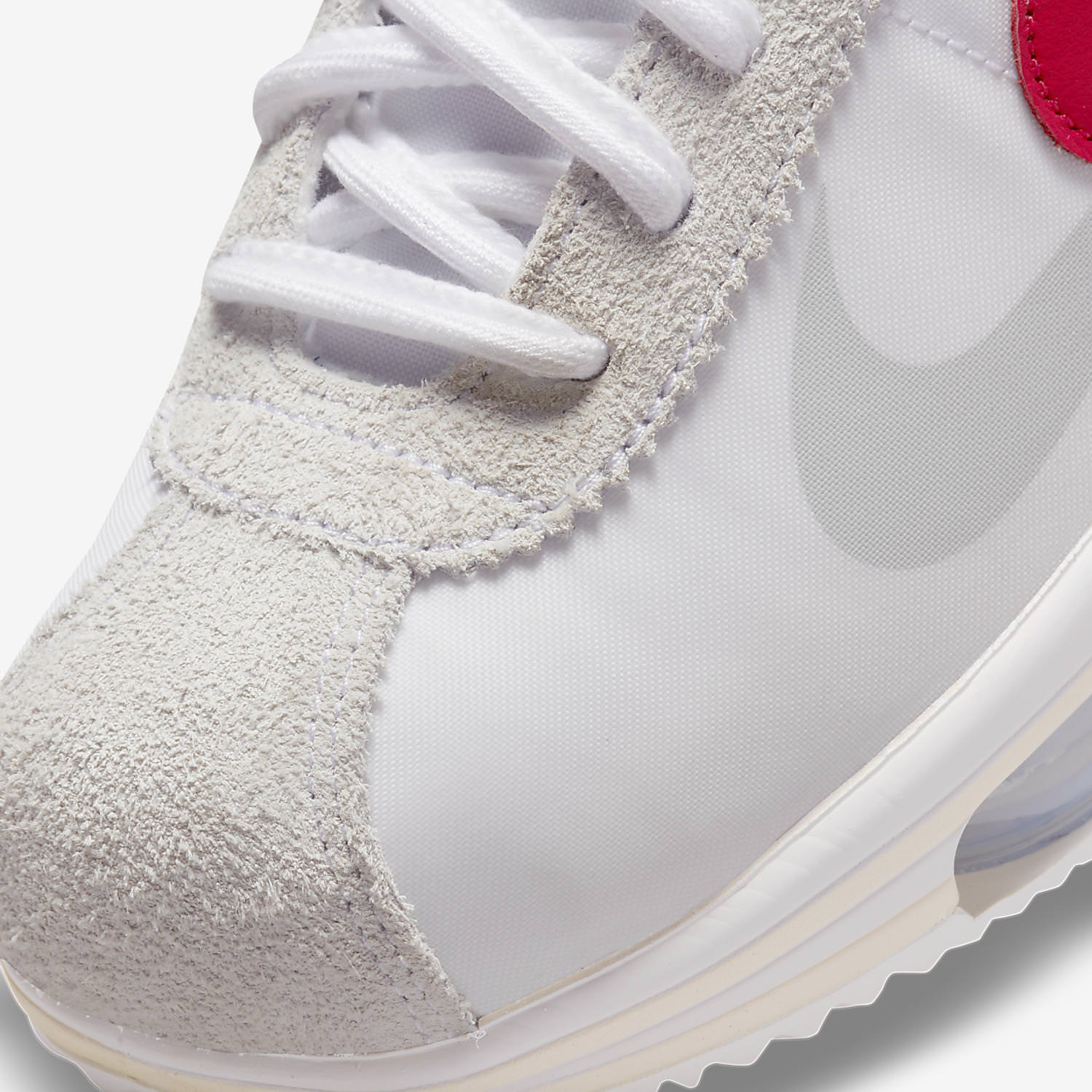 Sacai Nike Cortez White Light Cream University Red DQ0581-100 Release Date