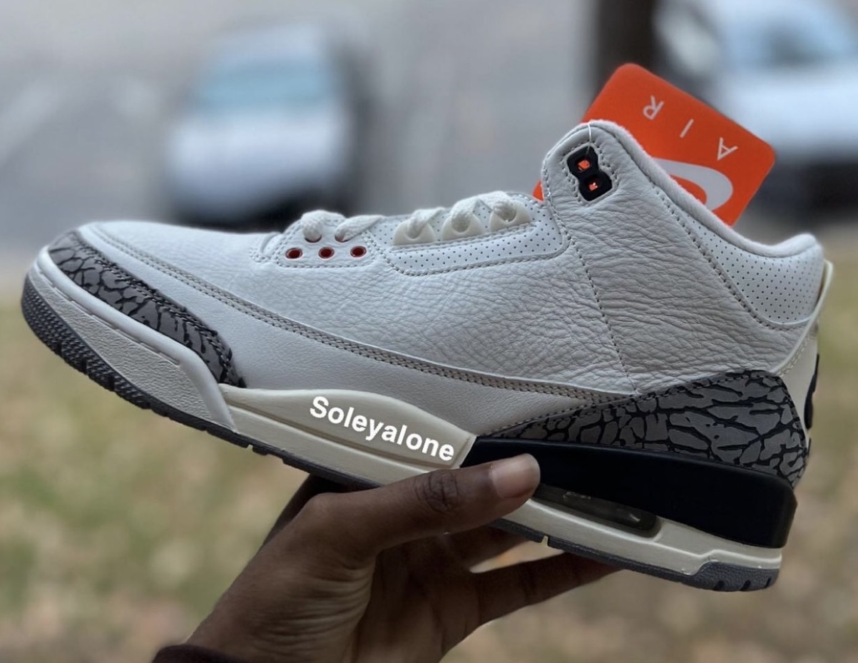 Air Jordan 3 White Cement Reimagined DN3707-100 In-Hand Lateral